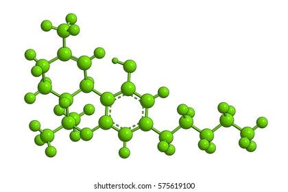 Molecular Structure Tetrahydrocannabinol Thc 3d Rendering Stock ...