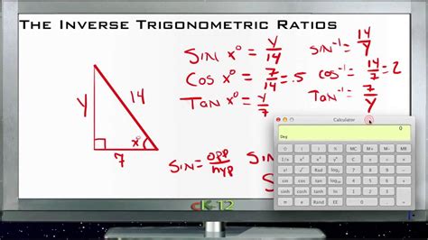 Inverse Trigonometric Ratios Lesson Basic Geometry Concepts Youtube