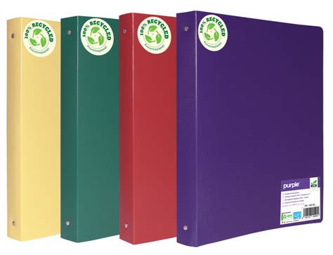 Classeur Pp Semi Rigide Anneaux Au Dos Mm Ecogreen Purple