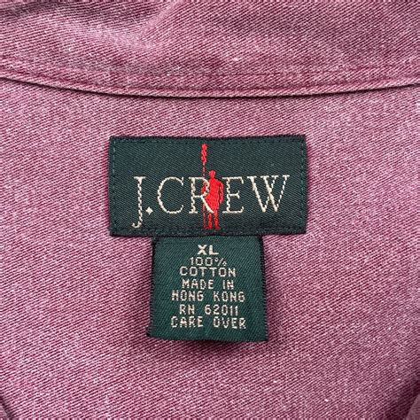 90年代 Jcrew ジェイクルー コットンツイルシャツ 巨人タグ メンズxl 古着 90s ヴィンテージ Vintage フェードワインレッド 薄えんじ色【長袖シャツ】ワインレッド