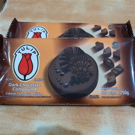 Jual Tulip Dark Compound Chocolate 250 Gram Shopee Indonesia