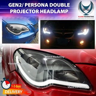 Proton Gen 2 Gen2 Persona Projector Headlamp With Light Bar Lampu