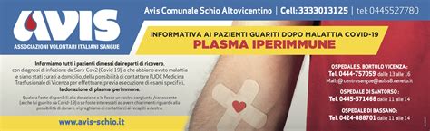 Plasma Iperimmune Informativa Ai Guariti Covid