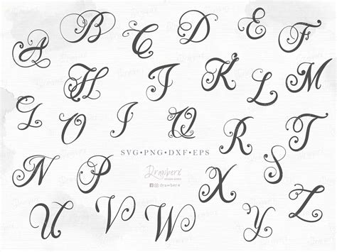 Fancy Calligraphy Alphabet