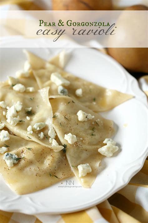 Pear Gorgonzola Easy Ravioli Nutmeg Nanny