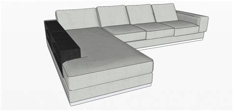 Dynamic Modern Sofa Set 3d Block Cad Drawing Details Skp File