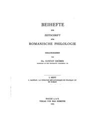 Beihefte zur Zeitschrift für romanische Philologie Reinhold Kontzi