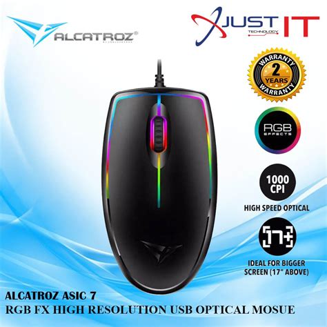 Alcatroz Asic Rgb Fx High Resolution Usb Optical Mouse Shopee Malaysia