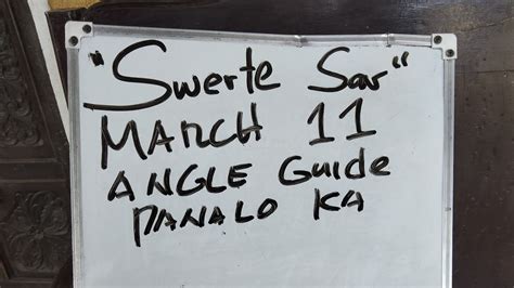 Hearing Today March 11 National 3D Lotto Swertres Angle Guide Swerte