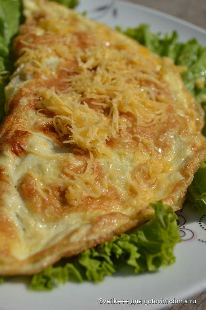 Омлет с капустной начинкой • Яичницы, омлеты