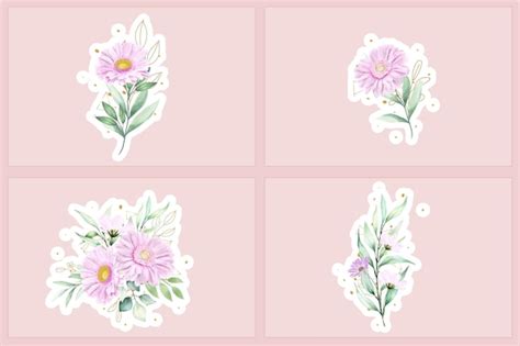 Premium Vector Watercolor Daisy Floral Wreath Illustration