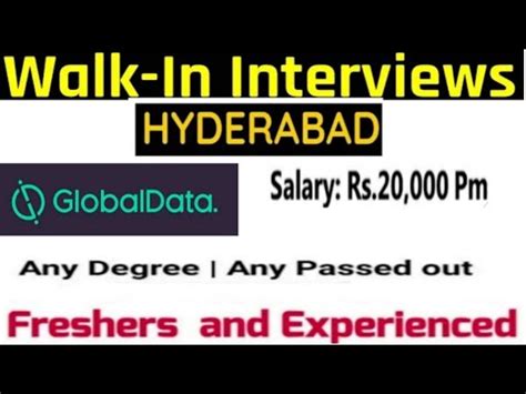 Latest Walk In Interview In Hyderabad Freshers Any Graduate Can