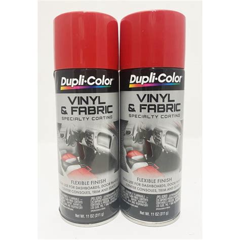 Duplicolor Hvp100 2 Pack Vinyl And Fabric Spray Paint Red 11 Oz