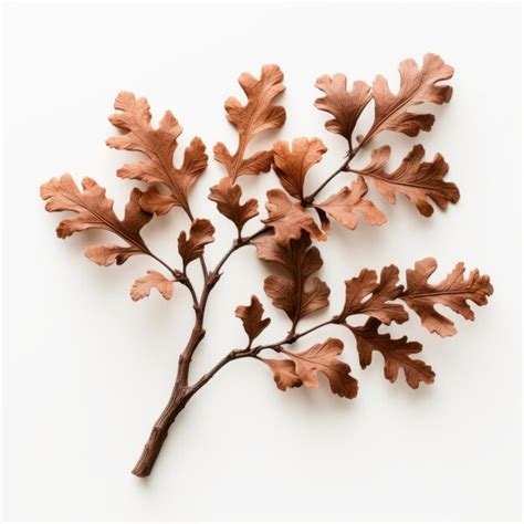 Premium AI Image Top View Minimalistic Of An Isolated Oak Branches