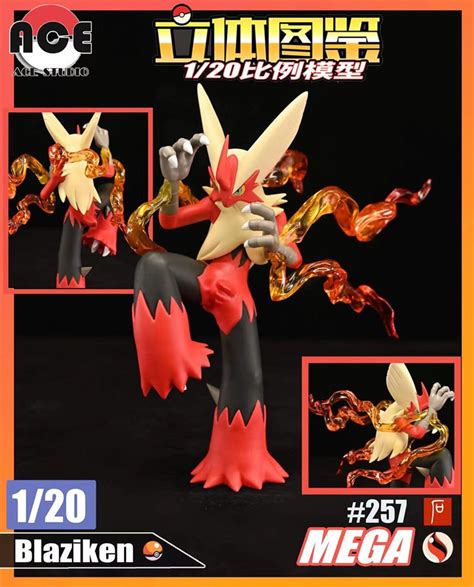 Mega Blaziken Anime Figure Collection Pokemon Anime Statue Figures