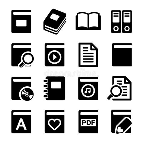 Book Flat Icons Stock Vector Illustration Of Media Education