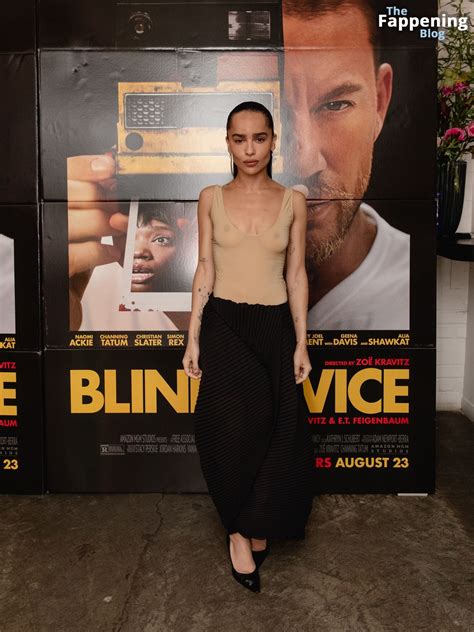 Zo Kravitz Poses Braless At The Premiere Of Blink Twice In Ny