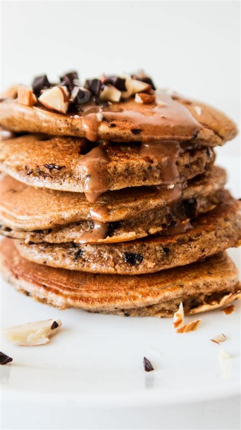 Oatmeal Peanut Butter Pancakes With Chocolate Chips Beauty Bites