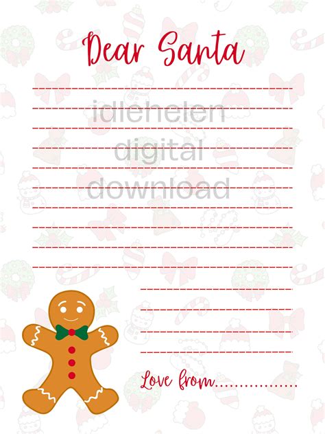 Santa Letter Printable Template Letter to Santa Printable Download ...