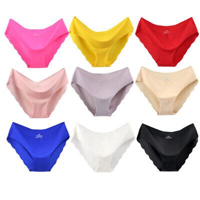 Pack Women Soft Underpants Seamless Lingerie Briefs Low Waist