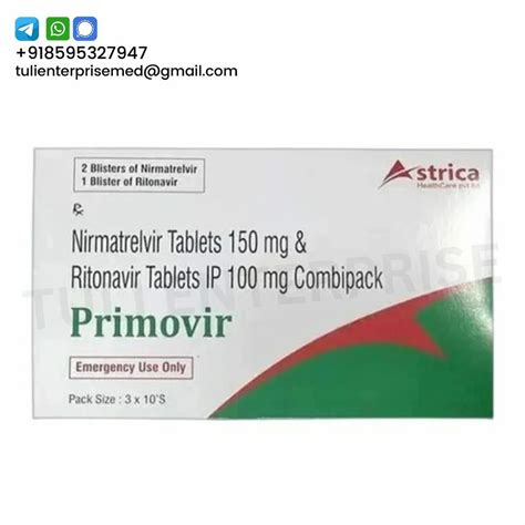 Paxlovid Tablets Generic Primovir Nirmatrelvir 150mg Tablets