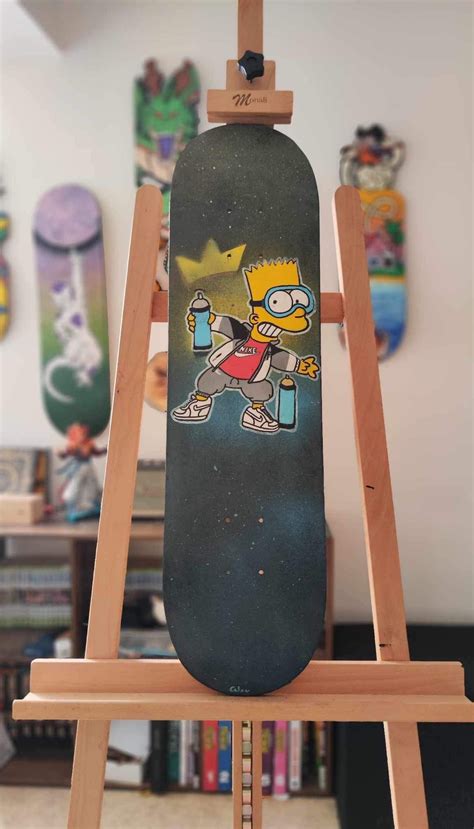 Skateboard Bart Simpson - Etsy