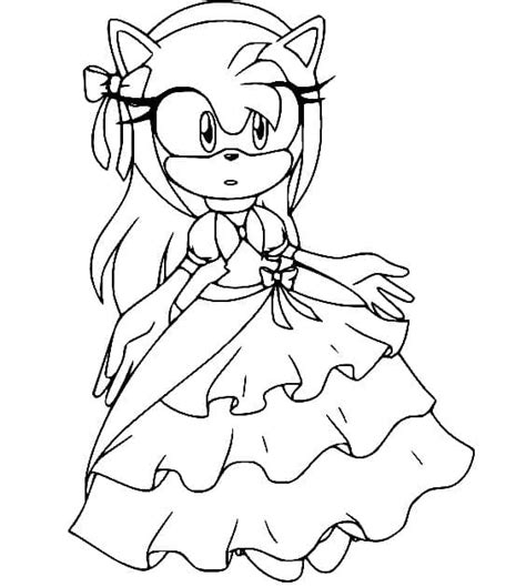 Coloriage Imprimable Amy Rose Dessin gratuit à imprimer