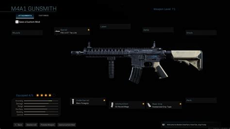 Call Of Duty: Modern Warfare: M4a1 Best Setup B73