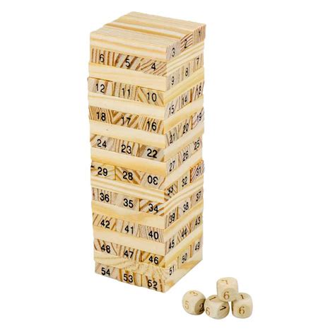 Jual Permainan Uno Stako Kayu Balok 4 Dadu Wooden Block Uno Stacko