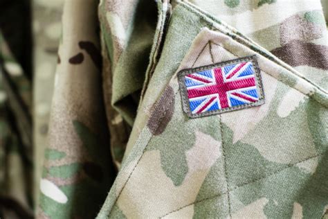 Union Jack Флаг На Рукаве Британской Военный Камуфляж Форма — стоковые ...