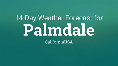 Palmdale, California, USA 14 day weather forecast