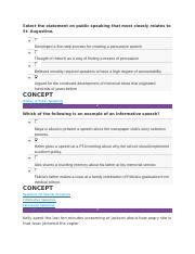 Public Speaking Milestone Docx Select The Statement On Public