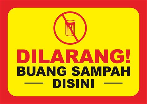 Contoh Banner Dilarang Buang Sampah Cdr Mas Vian