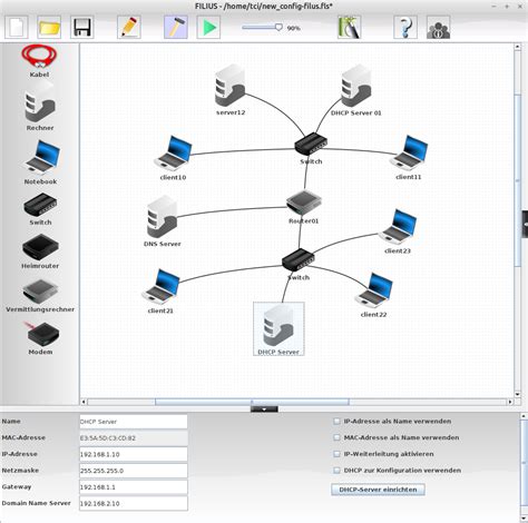 Netzwerk Simulation Filius Gnu Linux Ch