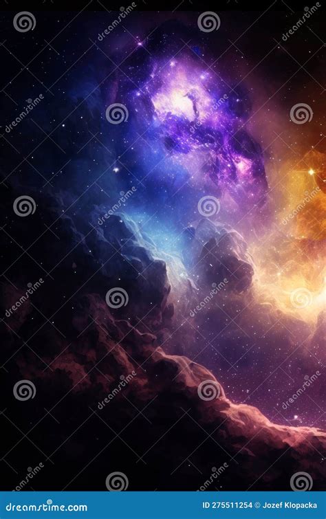 Cosmic Space And Stars Cosmic Abstract Background Generative Ai