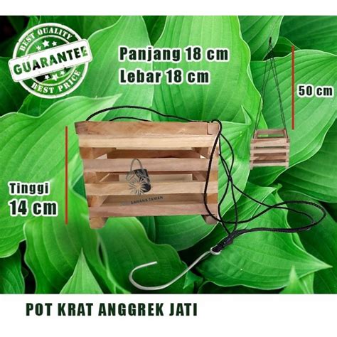 Jual POT ANGGREK KAYU JATI Krat Anggrek Pot Gantung Anggrek Pot Kayu