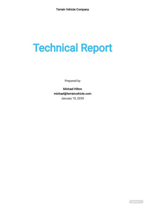 Technical Report Template