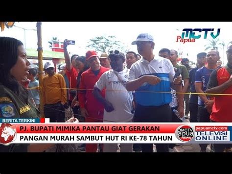 Pj Bupati Mimika Pantau Giat Gerakan Pangan Murah Sambut HUT RI Ke 78