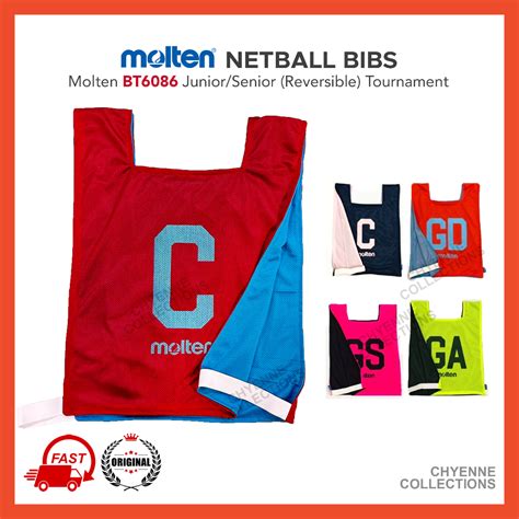 Molten Netball Bibs Senior Reversible Tournament Bt6086 • Single Side