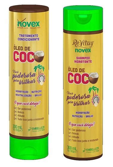 Kit Oleo De Coco Novex Embelleze Shampoo E Condicionador 300ml Kit Shampoo E Condicionador