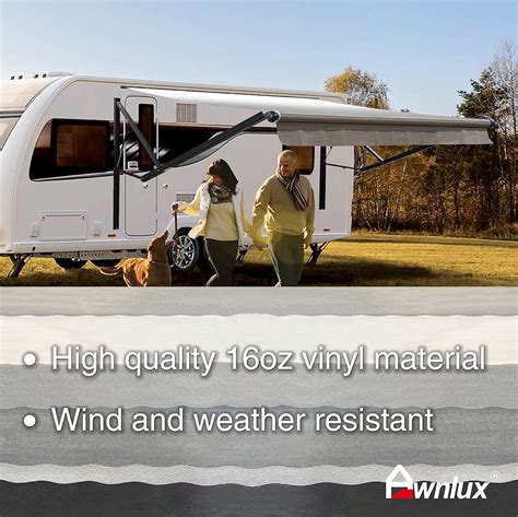 Buy Awnlux Black Motorized Modular Retractable RV Awning Full Set