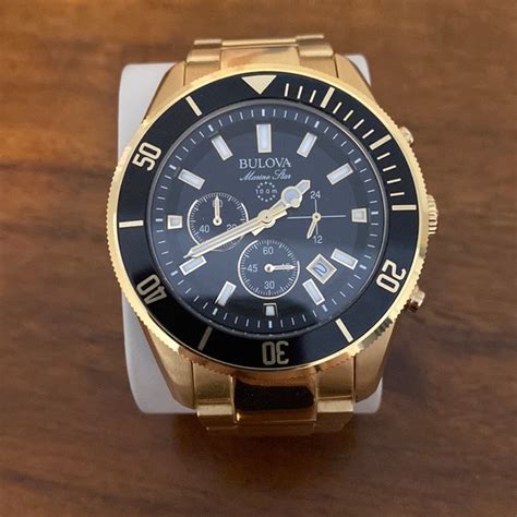 Bulova Accessories Bulova Marine Star Series B Goldtone Stainless