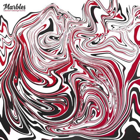 Fundo Abstrato De Mármore Preto Vermelho E Branco Do Vetor Ilustração