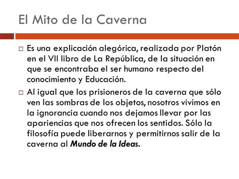 Mito de la caverna resumen y explicacion Resúmenes de Filosofía Docsity