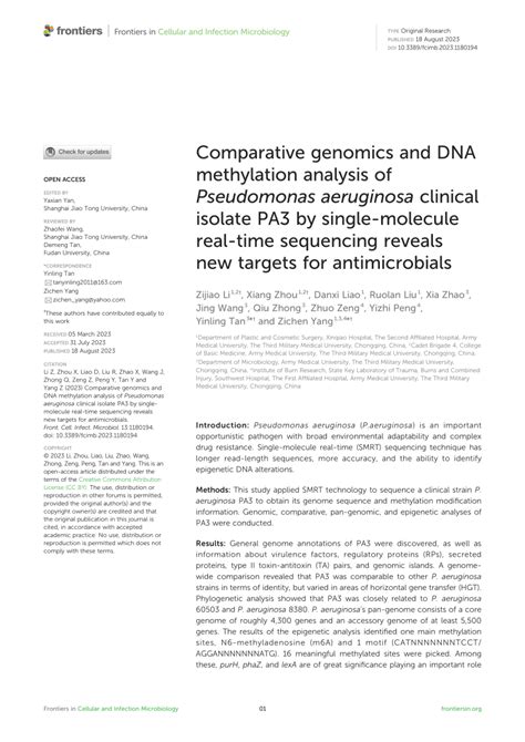 Pdf Comparative Genomics And Dna Methylation Analysis Of Pseudomonas