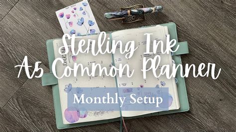 Sterling Ink A5 Common Planner MONTHLY PLANNER SETUP My First