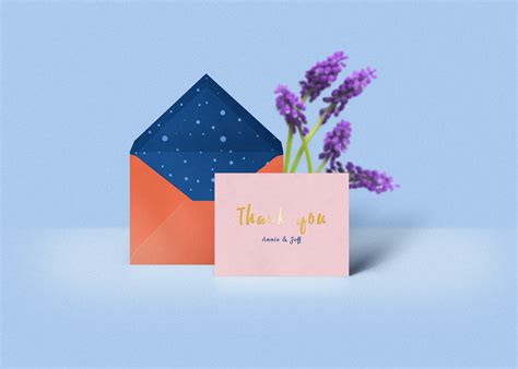 Thank You Card Mockup Free Psd