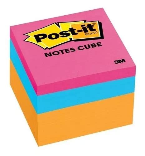 Notas Adhesivas 3m Post It Cubo 3 Colores 47 6mm X 47 6mm Mercadolibre