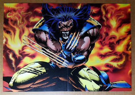 Wolverine Broken Claws Fire Marvel Comics Poster By Adam Kubert