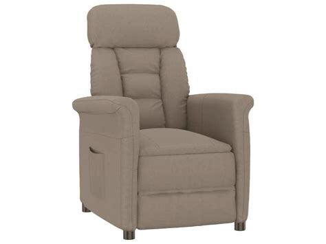 Vidaxl Fauteuil Inclinable Taupe Similicuir Daim Conforama